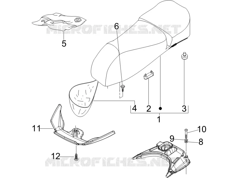 Selle/sieges VESPA VESPA-SCOOTER 250 GTV 2008  GTV ie
