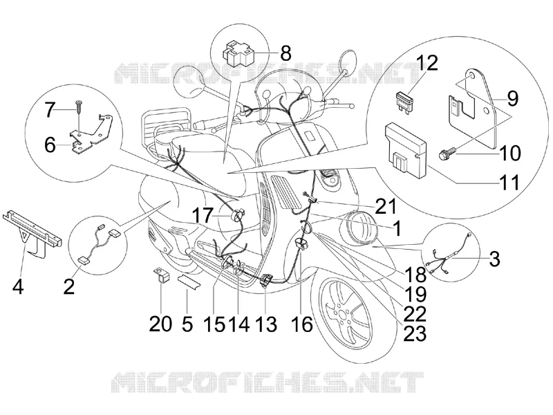 Faisceau de câbles principal VESPA VESPA-SCOOTER 250 GTV 2007  GTV ie
