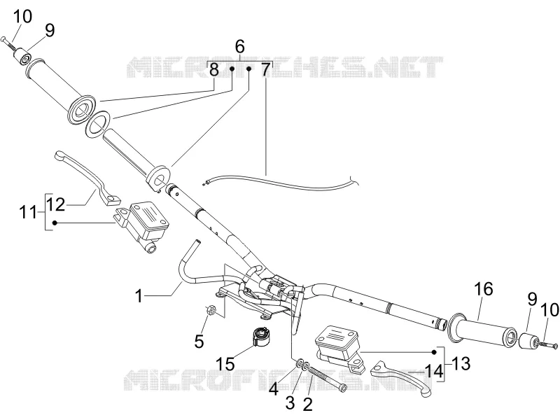 Guidon - Maître cylindre VESPA VESPA-SCOOTER 250 GTV 2007  GTV ie