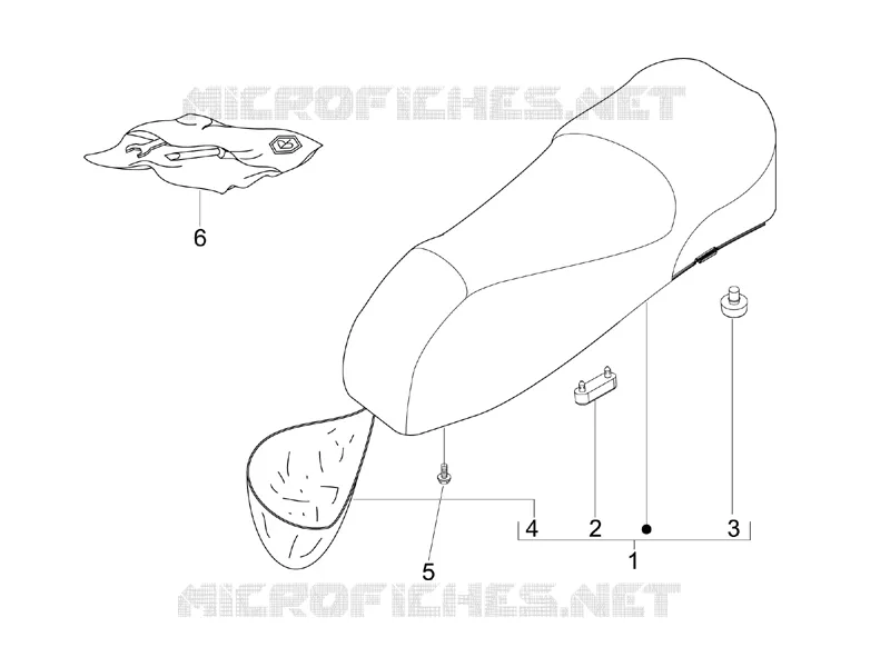 Selle/sieges VESPA VESPA-SCOOTER 250 GTV 2007  GTV ie