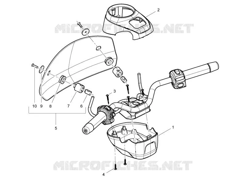 Couvertures guidon VESPA VESPA-SCOOTER 300 GTV 2016  GTV 4T 4V ie Touring