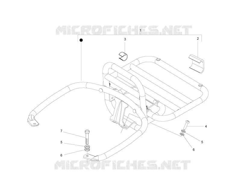 Porte-bagages arrière VESPA VESPA-SCOOTER 300 GTV 2015  GTV 4T 4V ie Touring