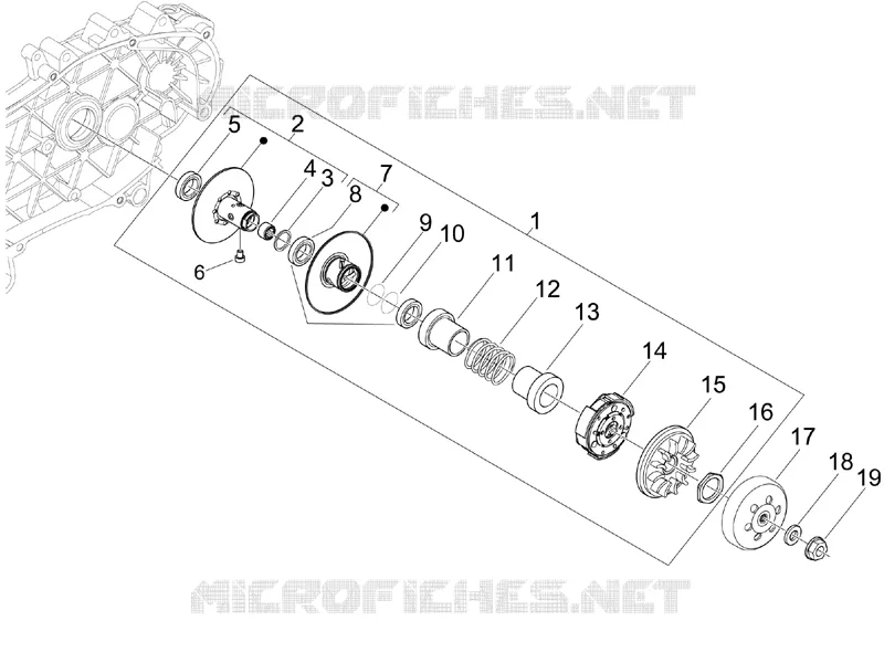Poulie entrainee VESPA VESPA-SCOOTER 300 GTV 2009  GTV 4T 4V ie Touring