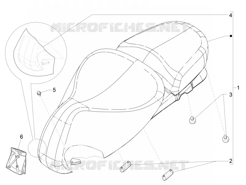 Selle/sieges VESPA VESPA-SCOOTER 300 GTV 2009  GTV 4T 4V ie Touring
