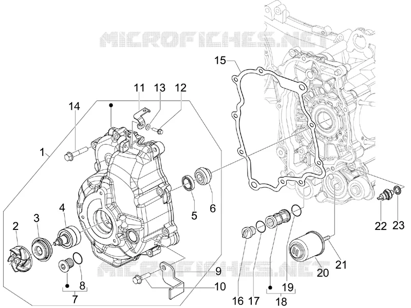 Couvercle volant magnetique - Filtre à huile VESPA VESPA-SCOOTER 300 GTV 2010  GTV 4T 4V ie