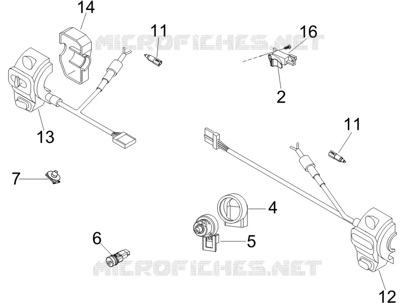 Inverseurs - Commutateurs - Boutons - Interrupteurs VESPA VESPA-SCOOTER 300 GTV 2010  GTV 4T 4V ie