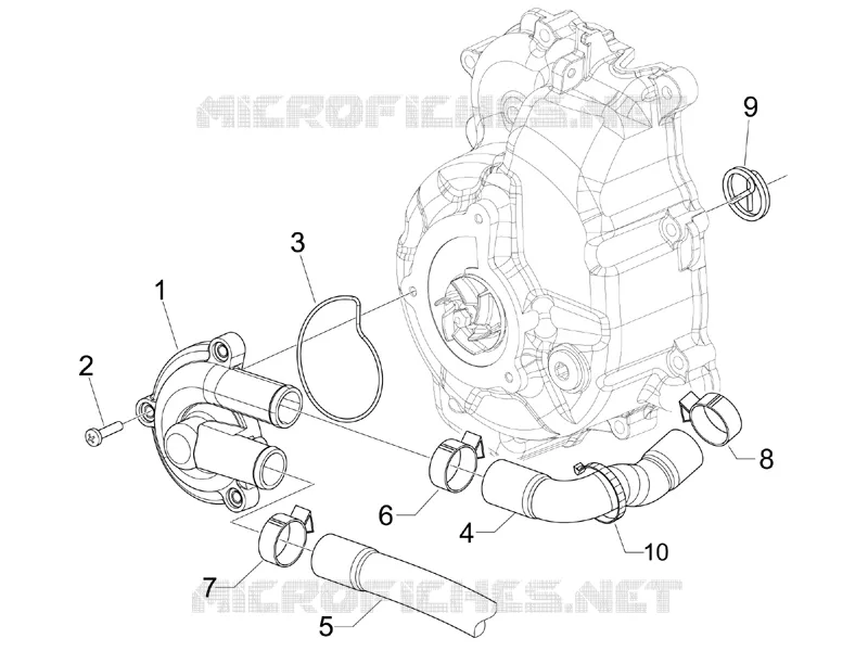 Pompe à eau VESPA VESPA-SCOOTER 300 GTV 2012  GTV 4T 4V ie
