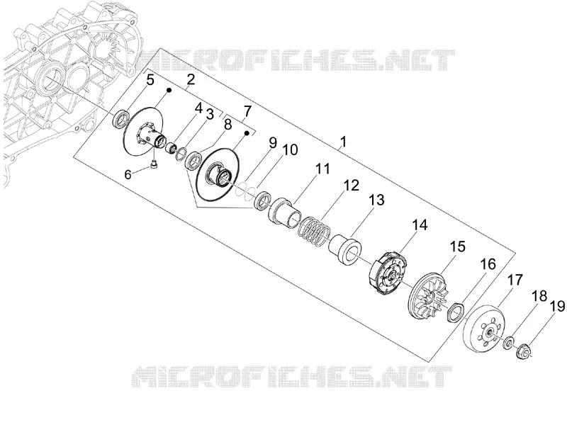 Poulie entrainee VESPA VESPA-SCOOTER 300 GTV 2013  GTV 4T 4V ie