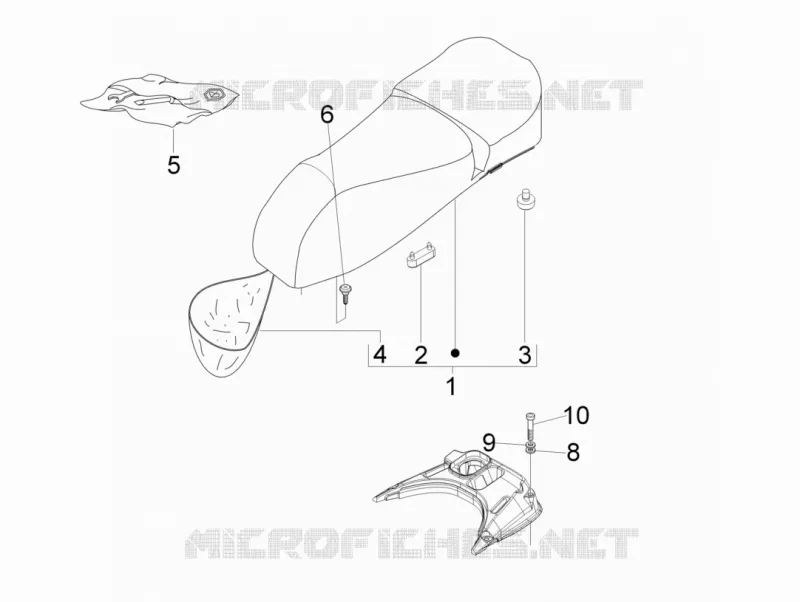 Selle/sieges VESPA VESPA-SCOOTER 300 GTV 2011  GTV 4T 4V ie