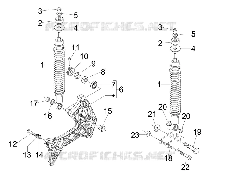 Suspension arrière - Amortisseur/s VESPA VESPA-SCOOTER 300 GTV 2013  GTV 4T 4V ie
