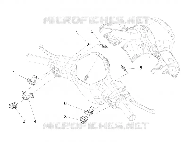 Inverseurs - Commutateurs - Boutons - Interrupteurs VESPA VESPA-SCOOTER 150 LT 2014  LT 4T 3V ie