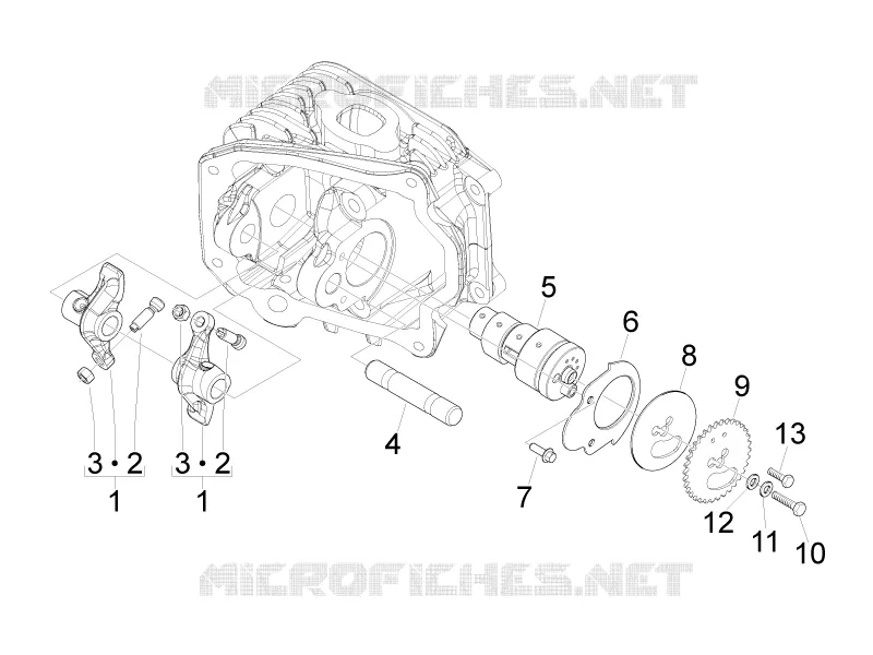 Groupe support balanciers VESPA VESPA-SCOOTER 125 LX 2011  LX 4T 2V ie E3