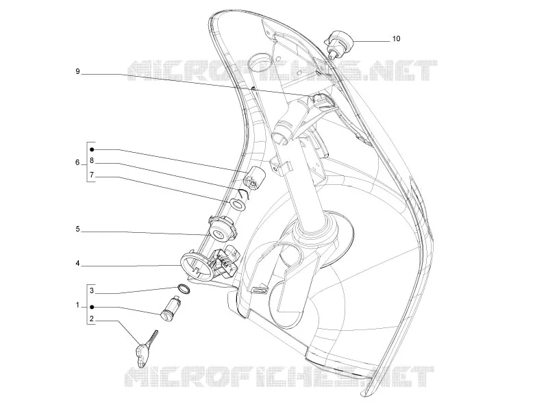 Serrures VESPA VESPA-SCOOTER 125 LX 2011  LX 4T 2V ie E3