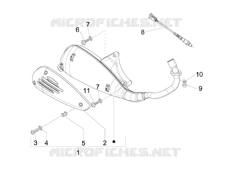 Silencieux VESPA VESPA-SCOOTER 125 LX 2011  LX 4T 2V ie E3