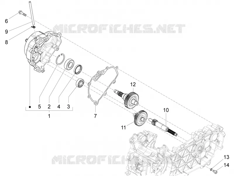 Ensemble réducteur VESPA VESPA-SCOOTER 125 LX 2012  LX 4T 3V ie
