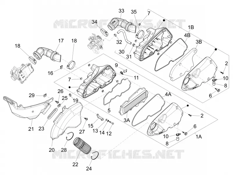 Filtre à air VESPA VESPA-SCOOTER 125 LX 2013  LX 4T 3V ie