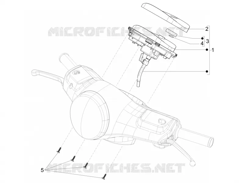 Groupe instruments - Cruscotto VESPA VESPA-SCOOTER 125 LX 2012  LX 4T 3V ie