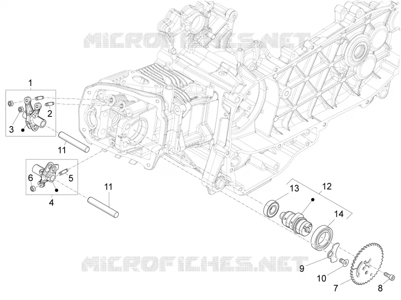 Groupe support balanciers VESPA VESPA-SCOOTER 125 LX 2012  LX 4T 3V ie
