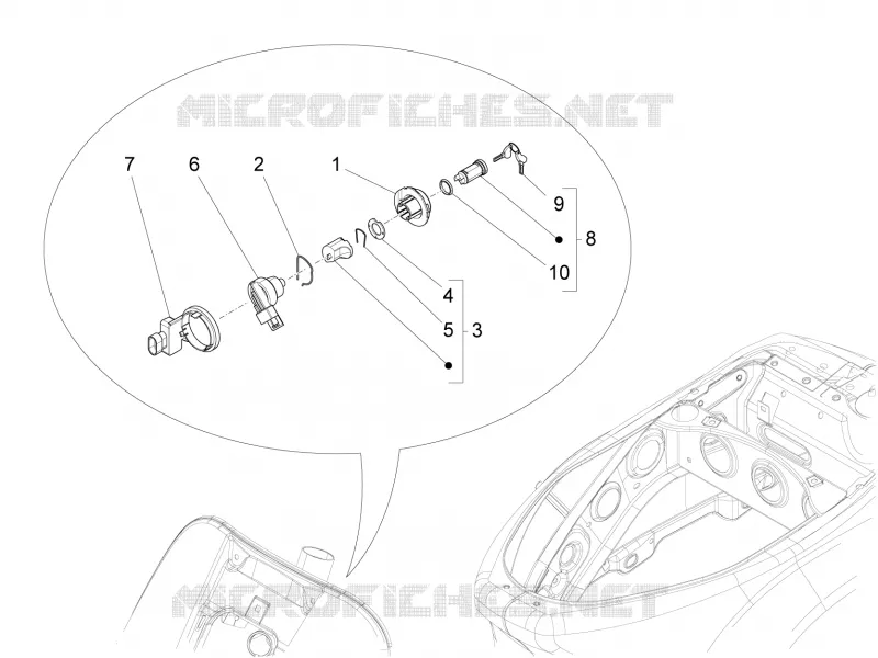 Serrures VESPA VESPA-SCOOTER 125 LX 2012  LX 4T 3V ie