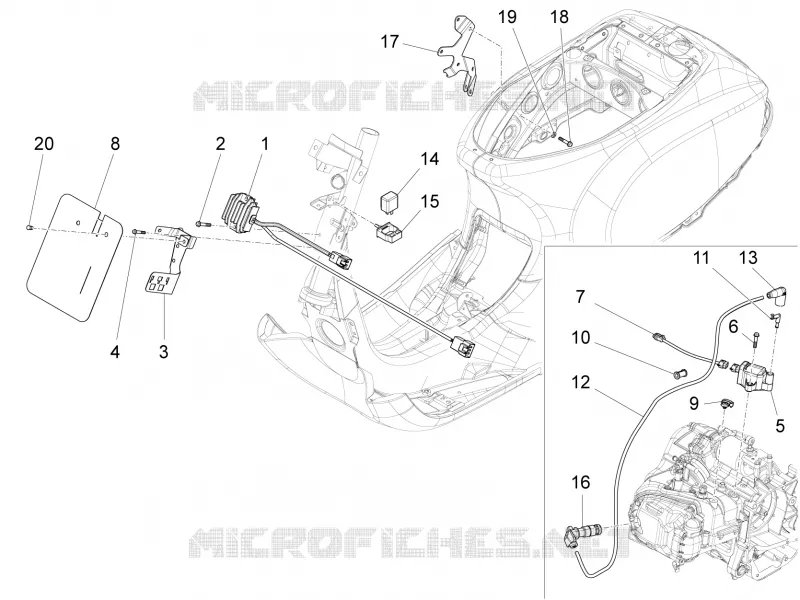 Régulateurs de tension - Centrales electroniques - Bobine H.T. VESPA VESPA-SCOOTER 125 LX 2014  LX 4T 3V ie