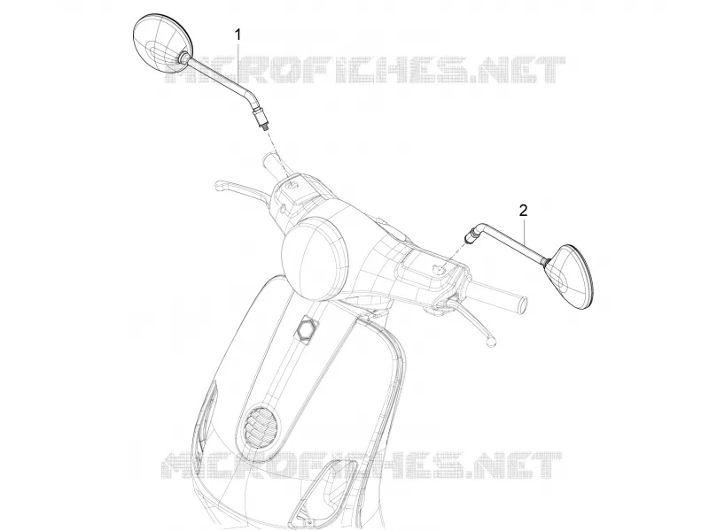 Rétroviseur/s VESPA VESPA-SCOOTER 125 LX 2013  LX 4T 3V ie