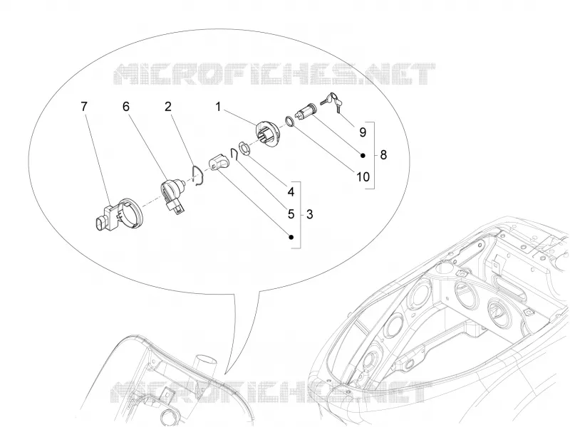 Serrures VESPA VESPA-SCOOTER 125 LX 2014  LX 4T 3V ie