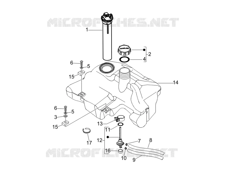 Réservoir carburant VESPA VESPA-SCOOTER 125 LX 2006  LX 4T E3