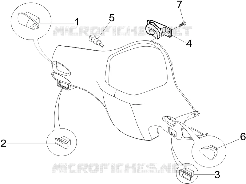 Inverseurs - Commutateurs - Boutons - Interrupteurs VESPA VESPA-SCOOTER 125 LX 2008  LX 4T E3