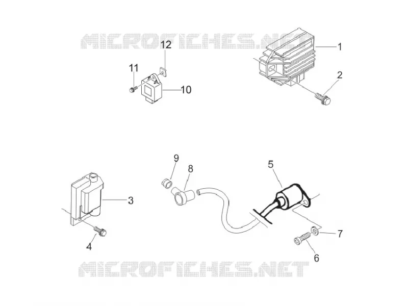 Régulateurs de tension - Centrales electroniques - Bobine H.T. VESPA VESPA-SCOOTER 125 LX 2008  LX 4T E3