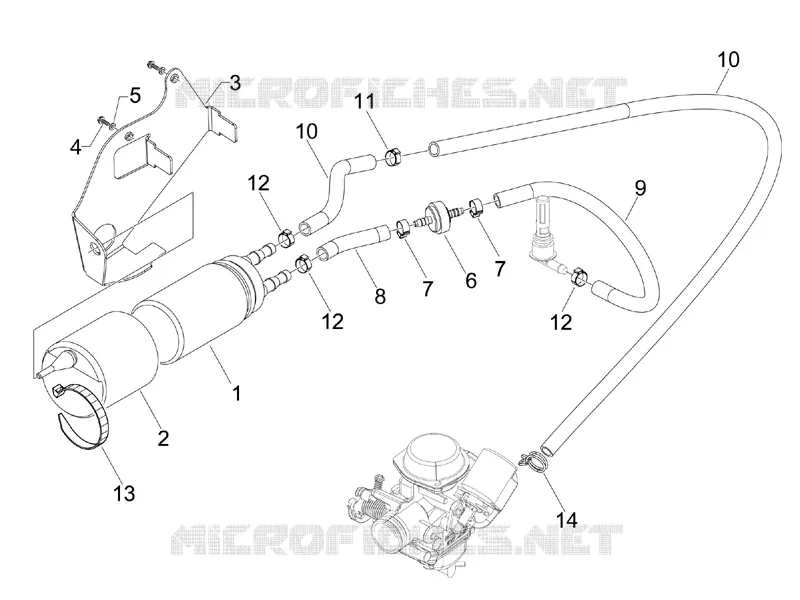 Instalation de l'alimentation VESPA VESPA-SCOOTER 125 LX 2009  LX 4T E3