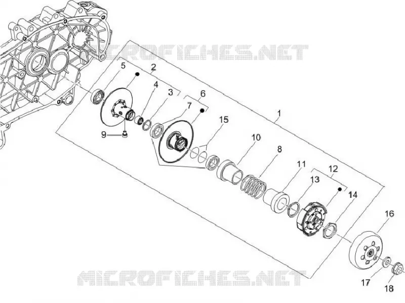 Poulie entrainee VESPA VESPA-SCOOTER 125 LX 2010  LX 4T E3