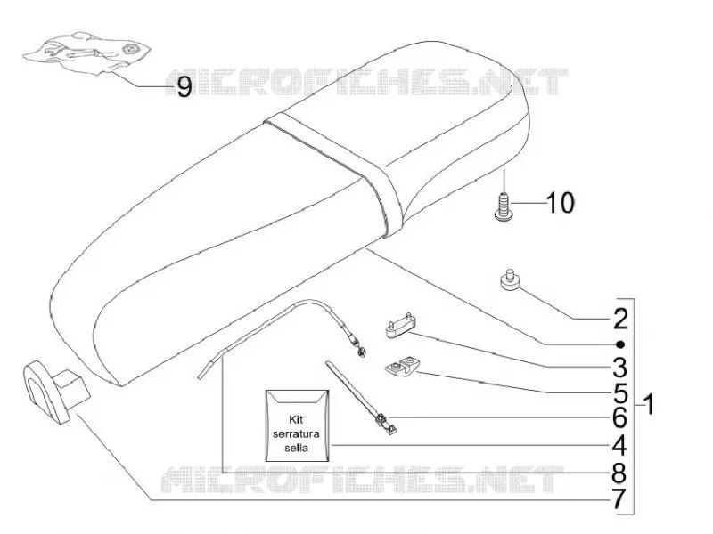 Selle/sieges VESPA VESPA-SCOOTER 125 LX 2010  LX 4T E3