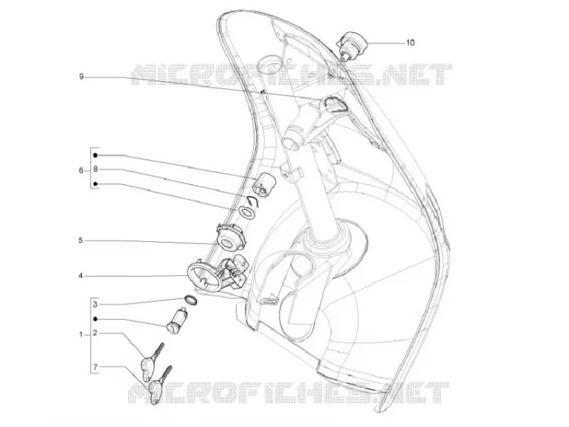 Serrures VESPA VESPA-SCOOTER 125 LX 2011  LX 4T E3