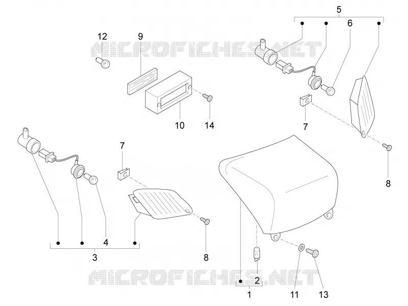 Eclairages arrière - Clignotants VESPA VESPA-SCOOTER 125 LX 2009  LX 4T ie E3