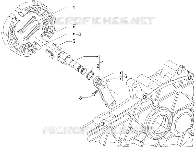Frein posterieur - Mâchoire VESPA VESPA-SCOOTER 125 LX 2009  LX 4T ie E3