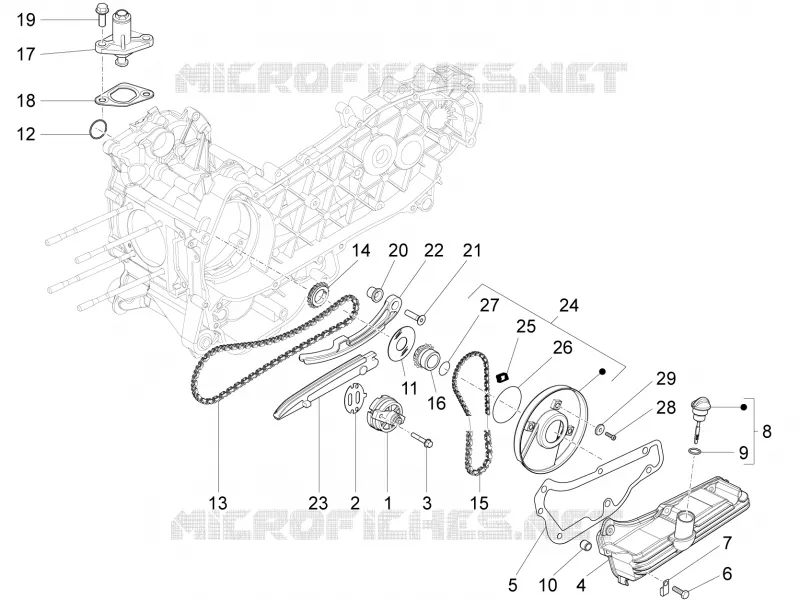 Pompe à huile VESPA VESPA-SCOOTER 125 LX 2010  LX 4T ie E3