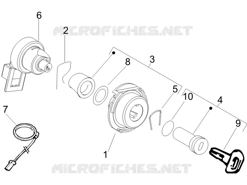 Serrures VESPA VESPA-SCOOTER 125 LX 2010  LX 4T ie E3