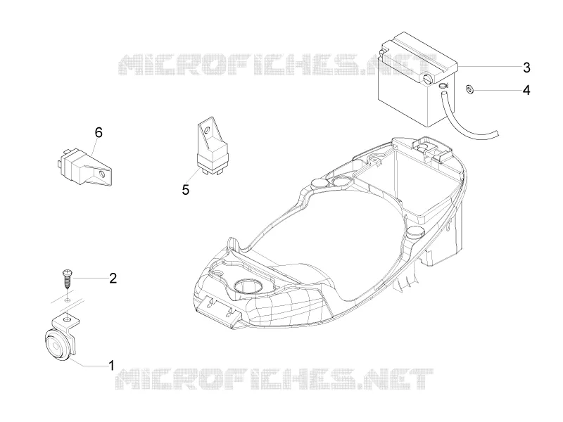 Relais - Batterie - Avertisseur sonore VESPA VESPA-SCOOTER 125 LX 2011  LX 4T ie E3