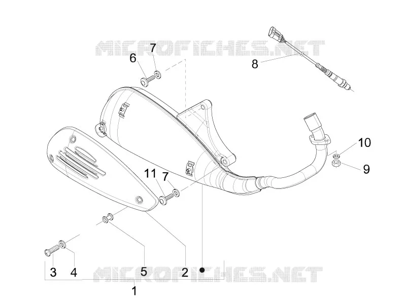 Silencieux VESPA VESPA-SCOOTER 125 LX 2011  LX 4T ie E3