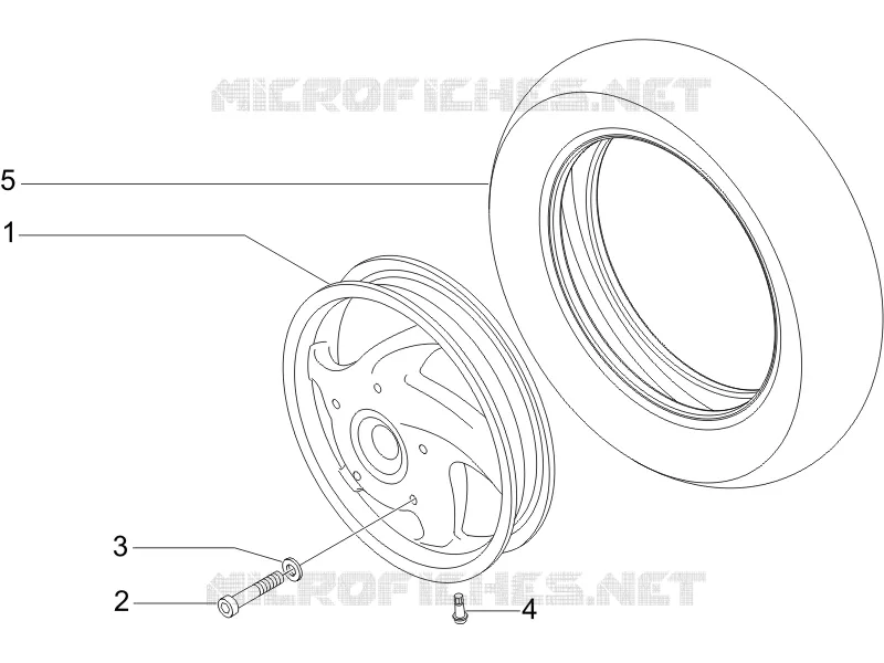 Roue avant VESPA VESPA-SCOOTER 125 LX 2010  LX 4T ie E3 Touring