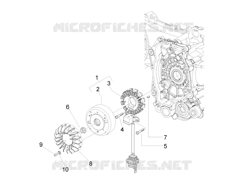 Volant magnetique VESPA VESPA-SCOOTER 125 LX 2011  LX 4T ie E3 Touring