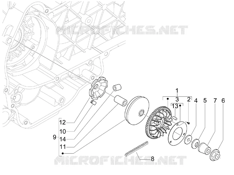 Poulie motrice VESPA VESPA-SCOOTER 150 LX 2006  LX 4T