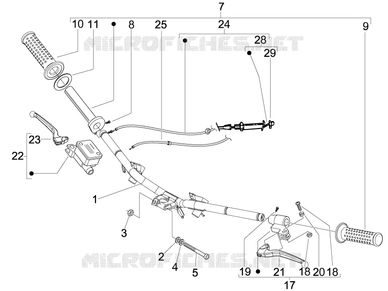 Guidon - Maître cylindre VESPA VESPA-SCOOTER 150 LX 2007  LX 4T