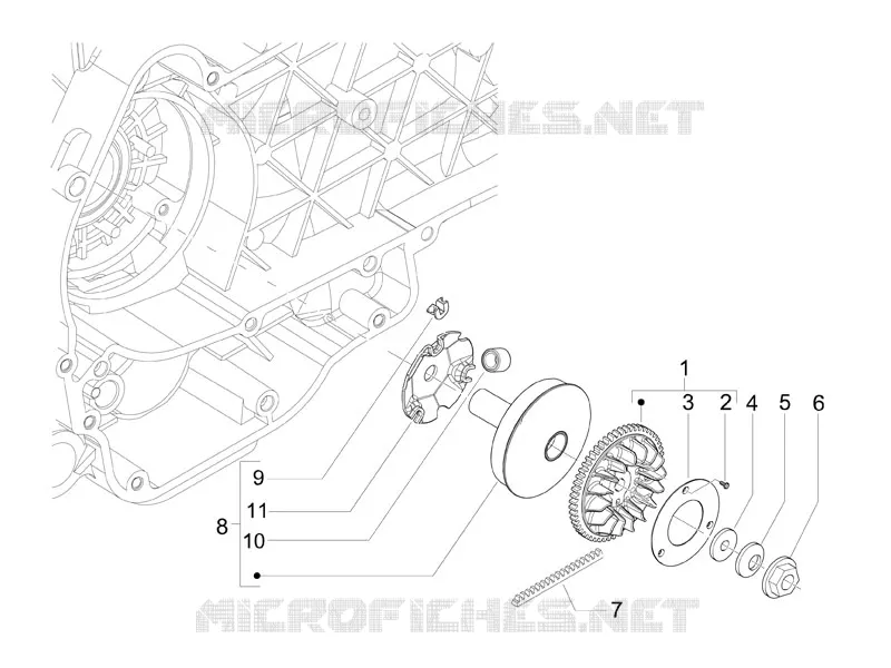 Poulie motrice VESPA VESPA-SCOOTER 150 LX 2010  LX 4T