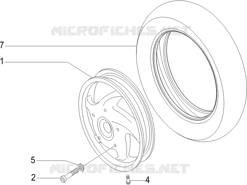 Roue avant VESPA VESPA-SCOOTER 150 LX 2010  LX 4T