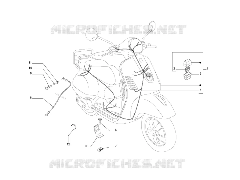 Faisceau de câbles principal VESPA VESPA-SCOOTER 150 LX 2011  LX 4T 2V ie E3