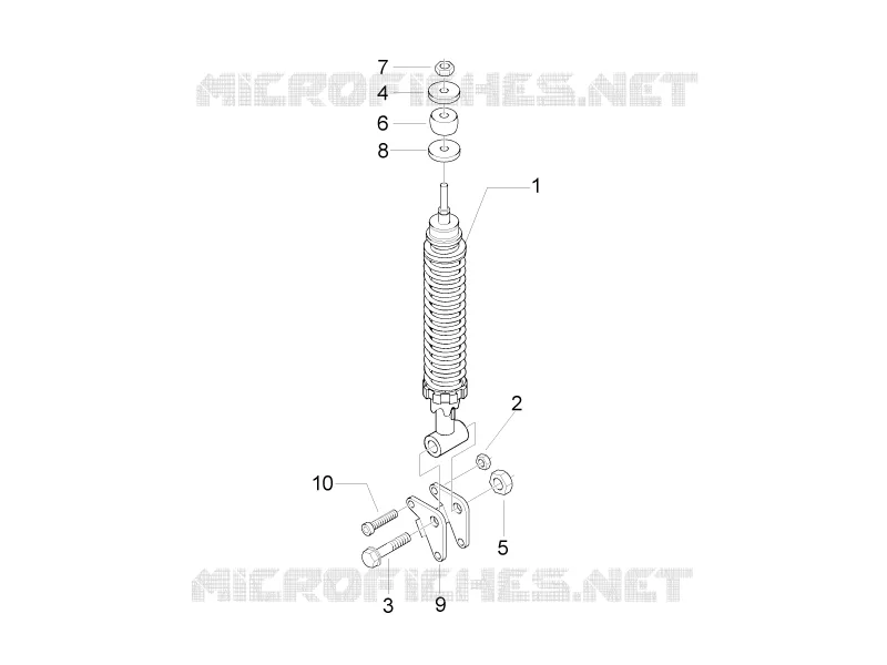 Suspension arrière - Amortisseur/s VESPA VESPA-SCOOTER 150 LX 2011  LX 4T 2V ie E3
