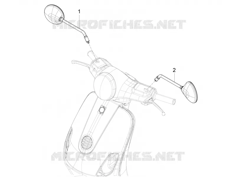 Rétroviseur/s VESPA VESPA-SCOOTER 150 LX 2013  LX 4T 3V ie