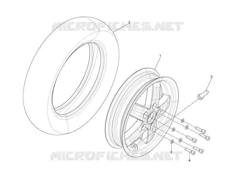 Roue avant VESPA VESPA-SCOOTER 150 LX 2010  LX 4T ie