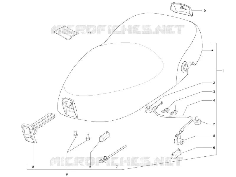 Selle/sieges VESPA VESPA-SCOOTER 150 LX 2013  LX 4T ie